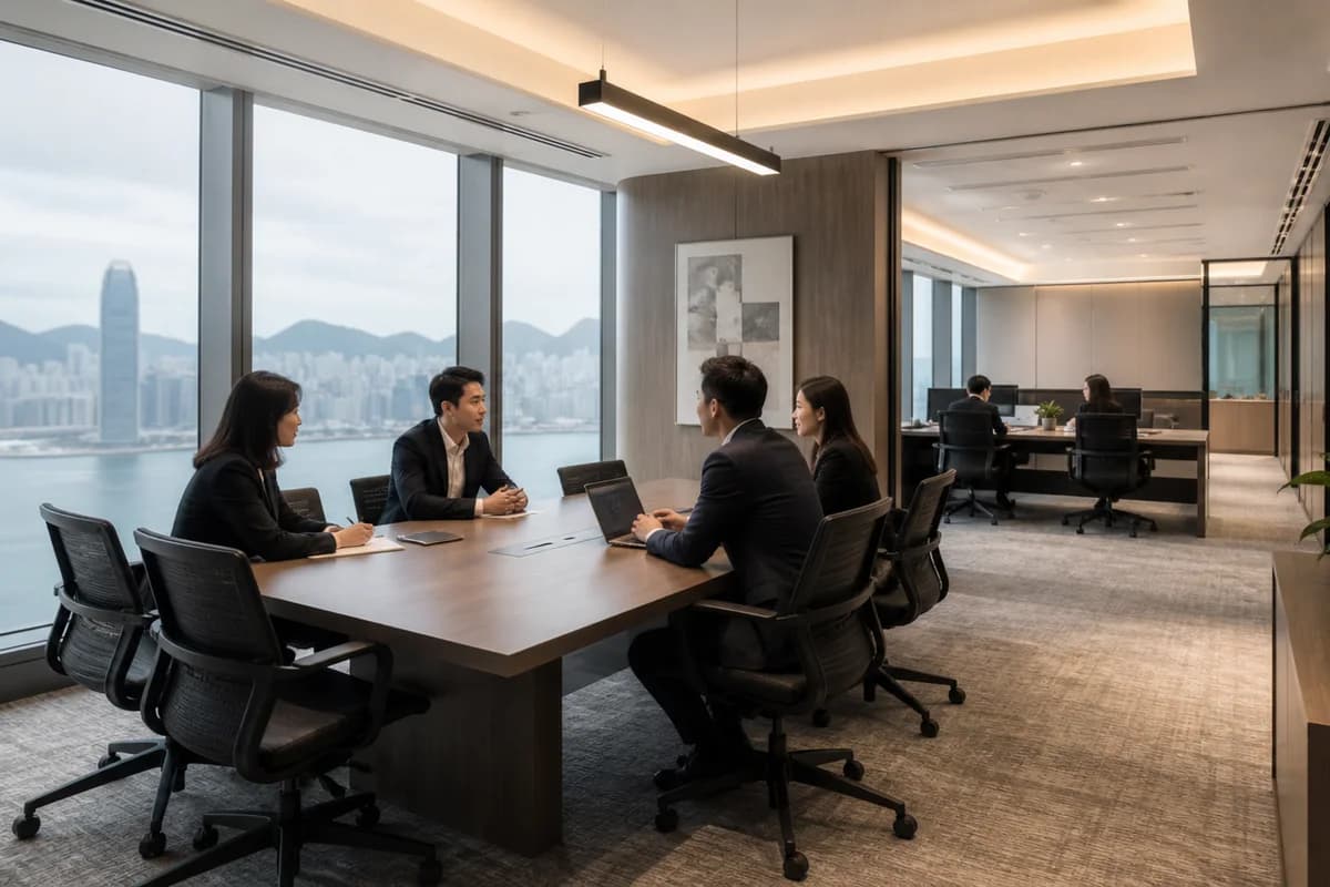 Premium meeting room overlooking Hong Kong harbour