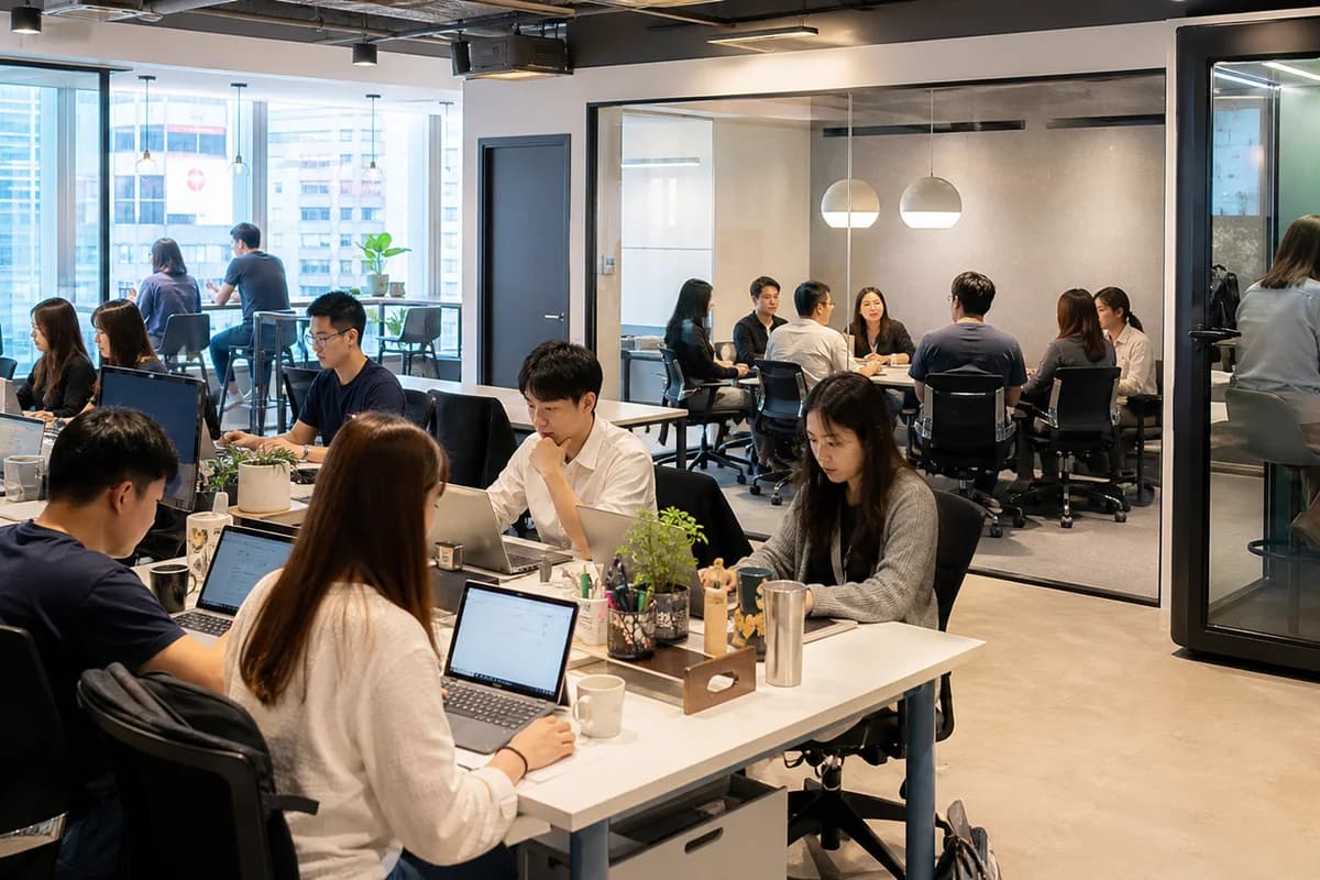Causeway Bay coworking with hot desks and meeting pods