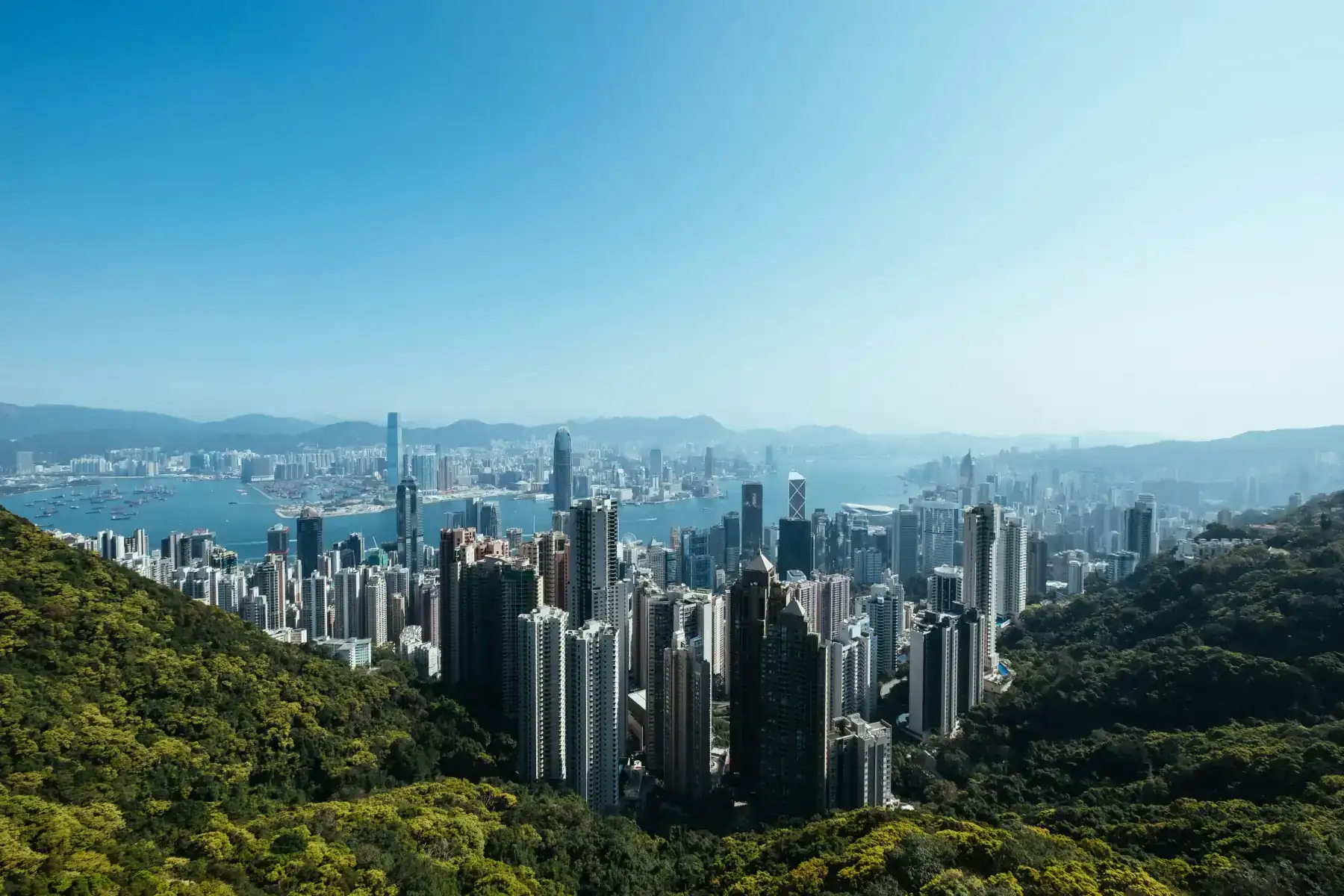 Hong Kong skyline at dusk