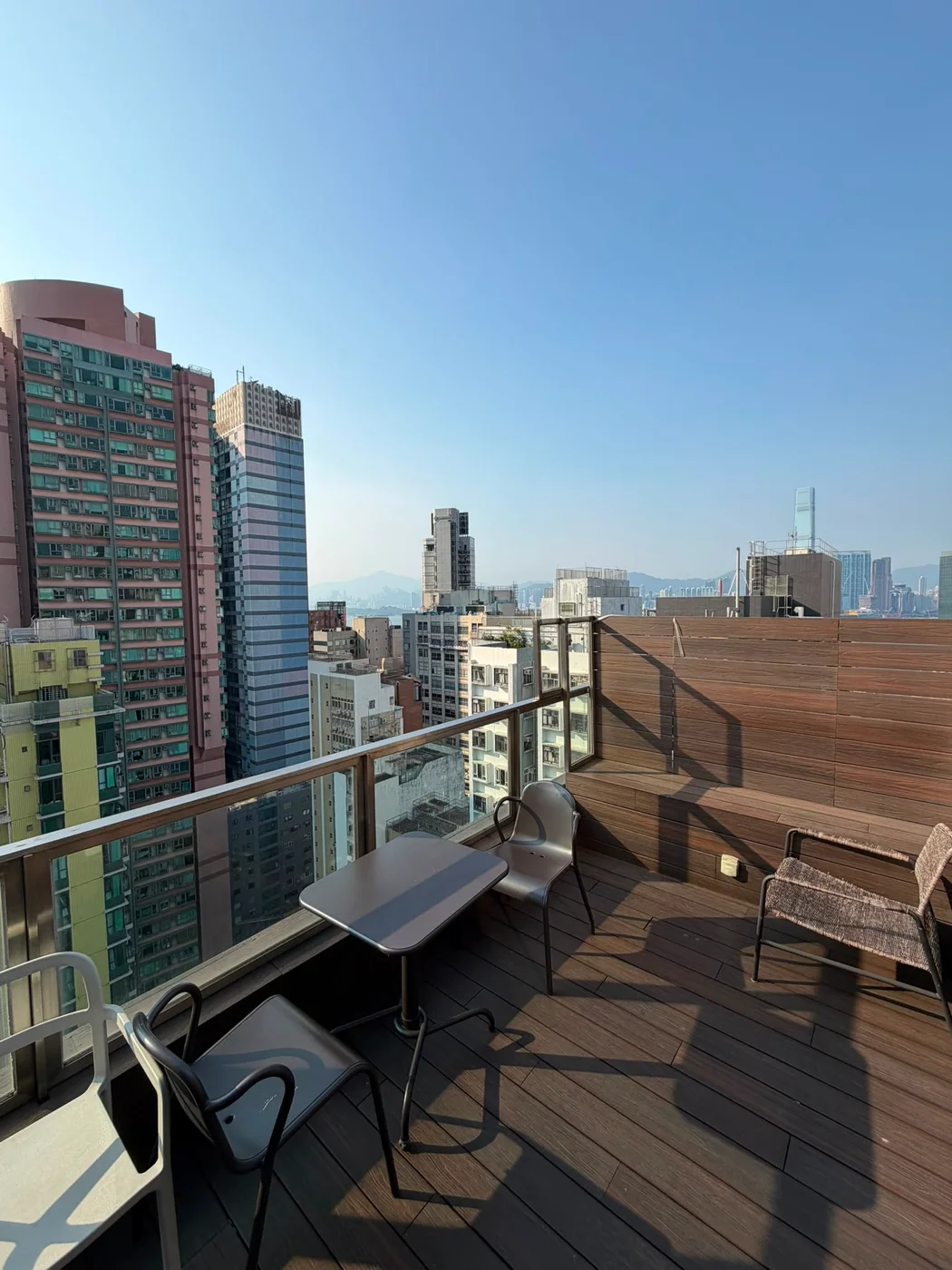 Rooftop view from a flexible workspace in Sheung Wan